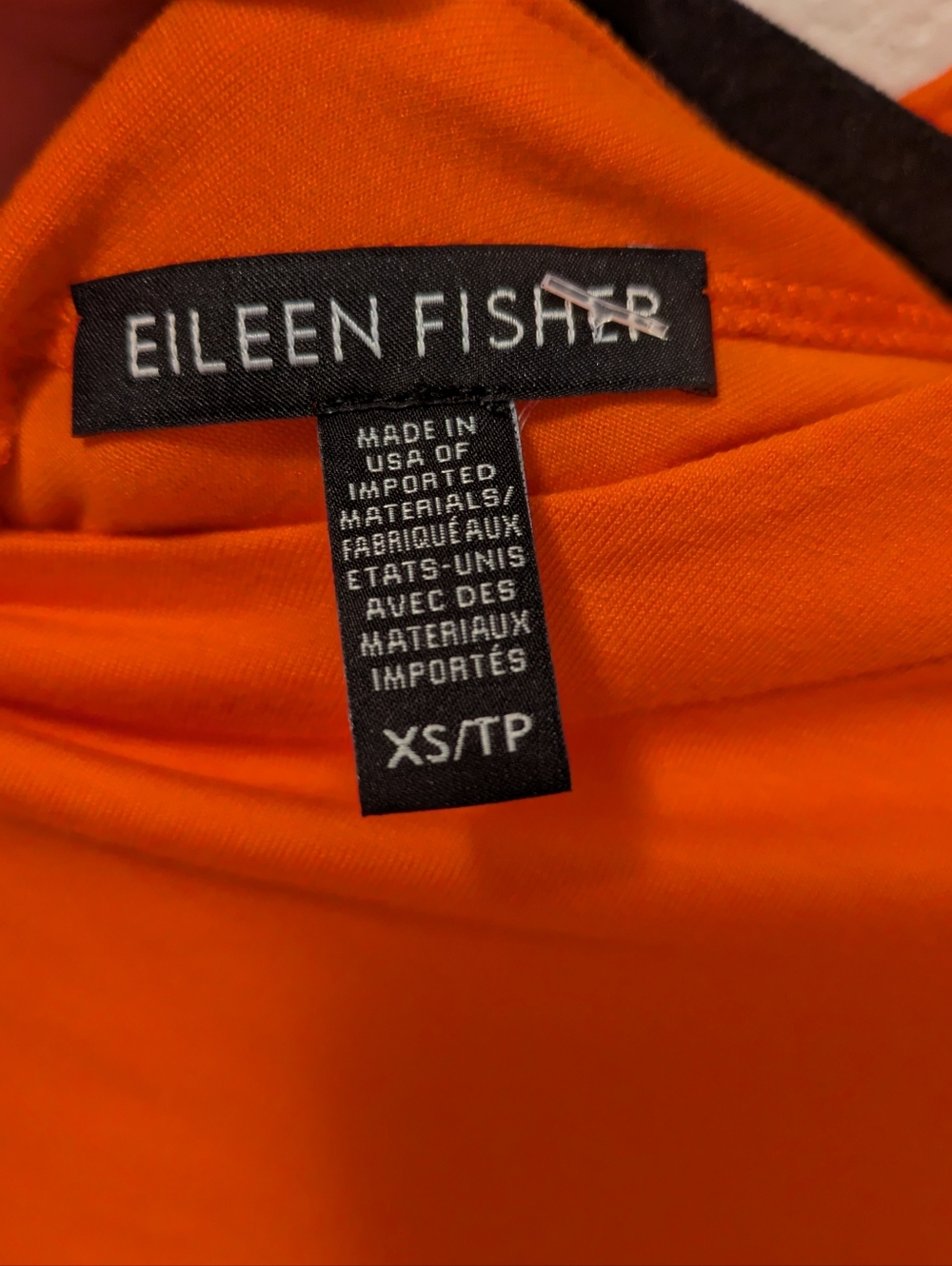 Eileen Fisher V-Back Stretch Tencel Shift Dress In Orange - Picture 4 of 6